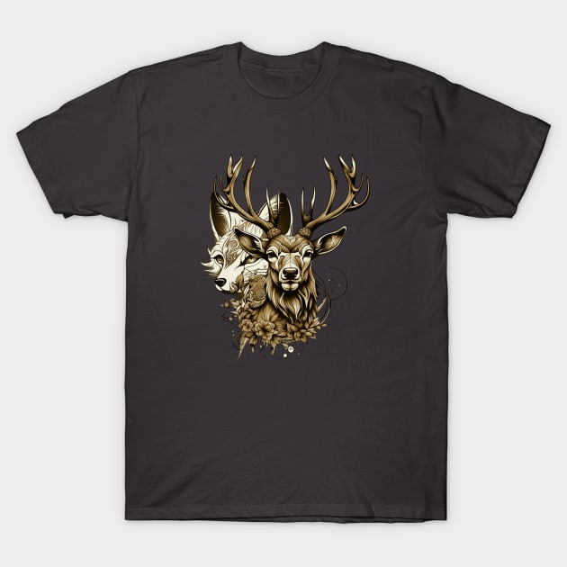 Stag and Vixen T-Shirt by Vixen Games